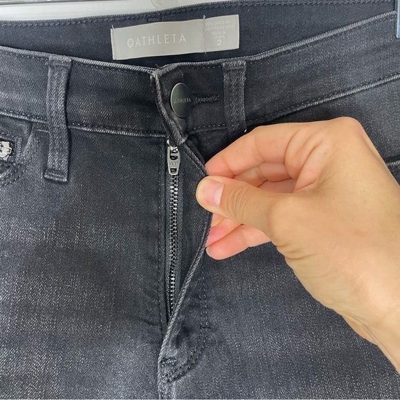 Athleta Sculptek Ultra Skinny Zip Jean Carbon Wash Size 2 - Picture 4 of 14